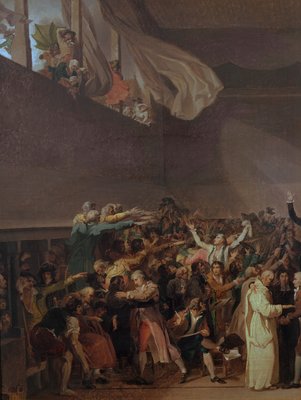 Tennis court Oath, 20th June, 1789 (left section of the painting)